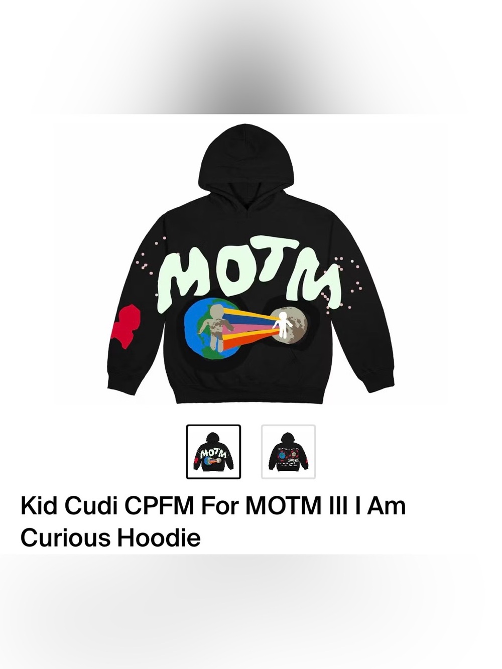 Kid Cudi CPFM for MOTM III I Am Curious Hoodie